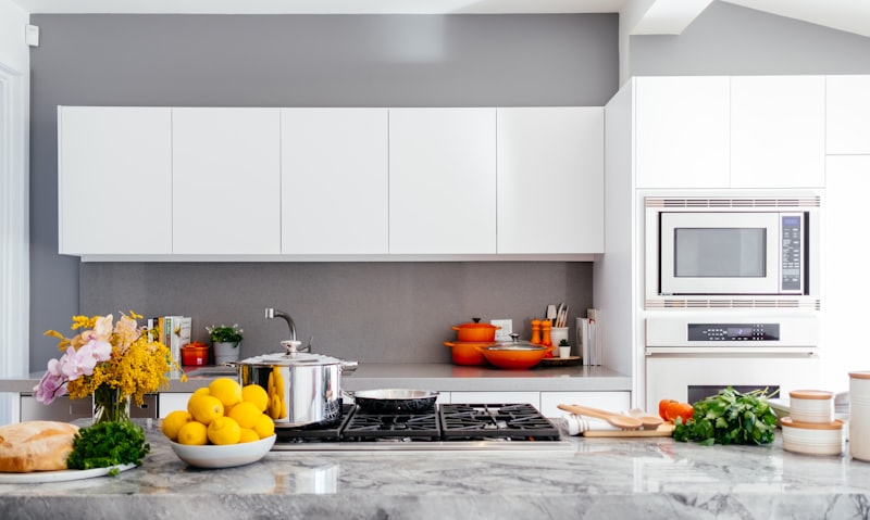 White open-concept kitchen